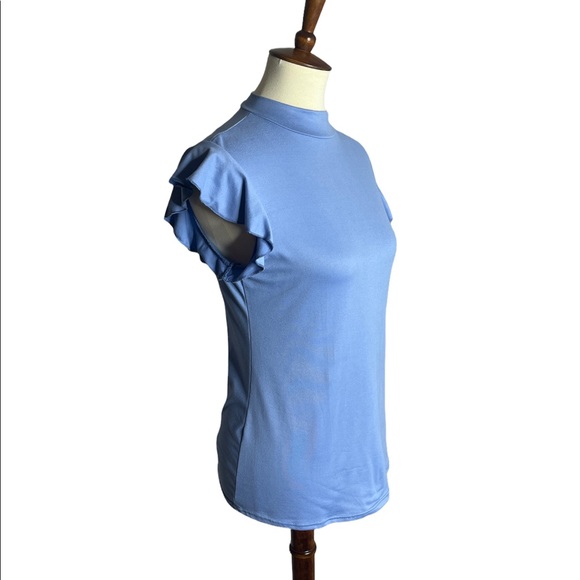 Olivia Rae Blue Ruffle Blouse - Picture 2 of 3